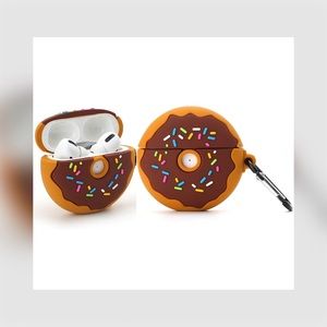 AIRPOD PRO CHOCOLATE FROSTED DONUT W/SPRINKLES PROTECTIVE CASE WITH KEYRING
